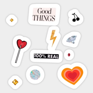 Manifesting Good Things Collage Sticker